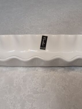 Modern White Wavy Serving Platter / Décor Tray